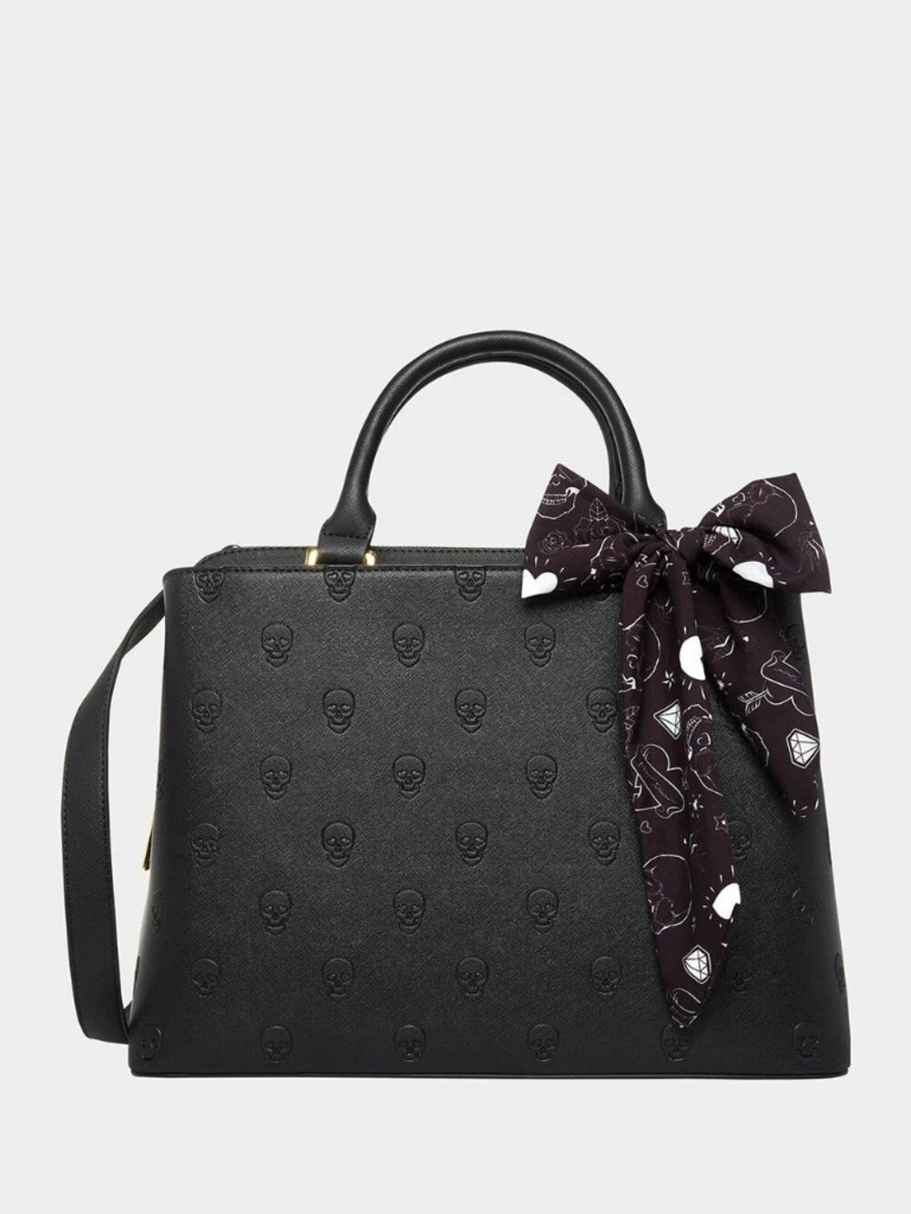 Betsey Johnson Skullicious Satchel Black